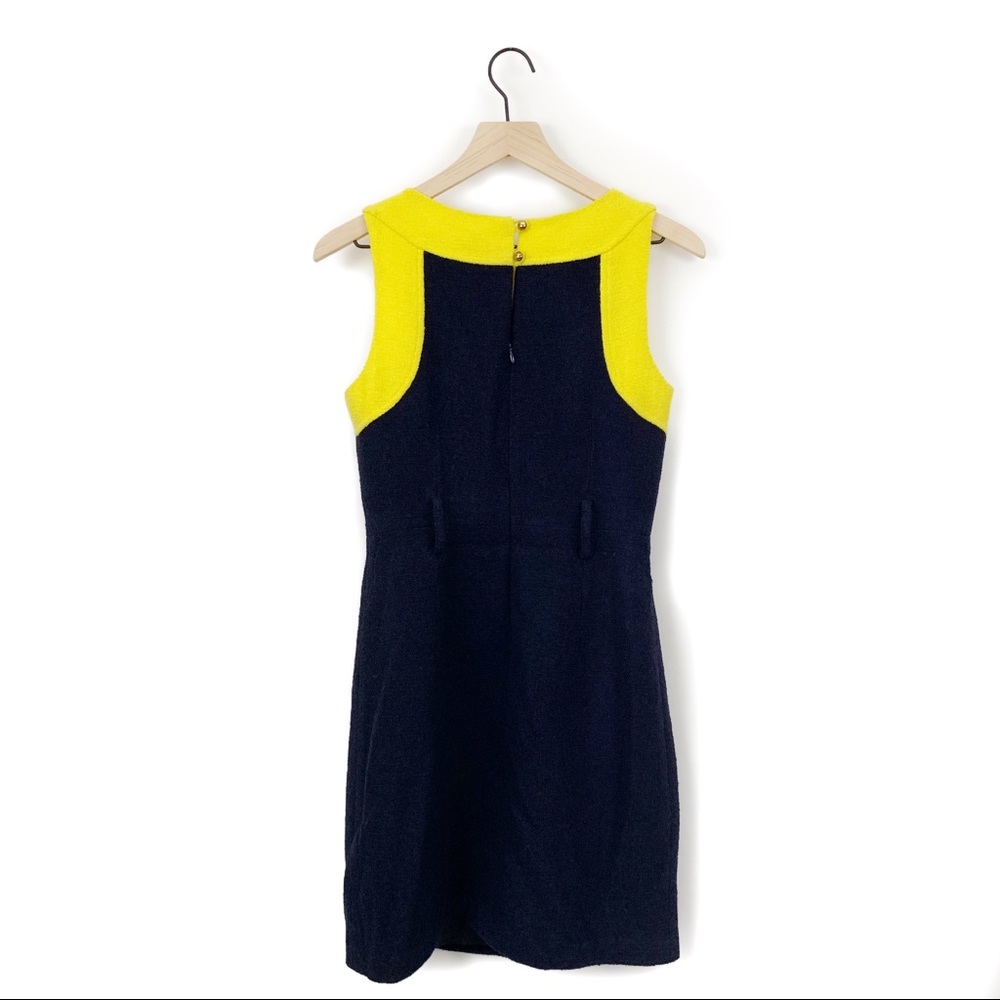 Milly yellow and navy dress - Picture 3 of 4